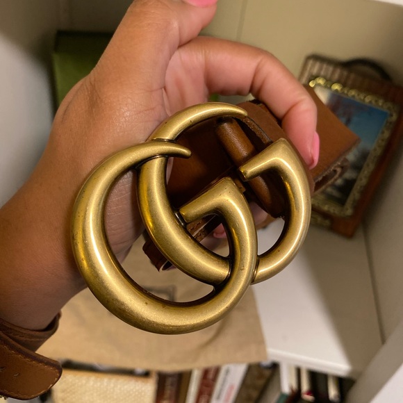 Gucci - Leather Belt with Double G buckle - Size 46 - 16 and up (NEW) AUTHENTIC - Picture 2 of 5